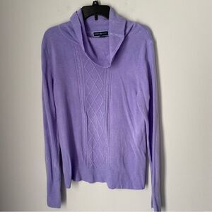 Karen Scott Women’s Cowl Neck Long Sleeve Knit Purple Sweater size XL